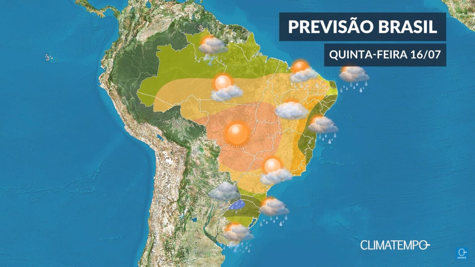 CLIMATEMPO 16 de julho, veja a previsão do tempo no Brasil