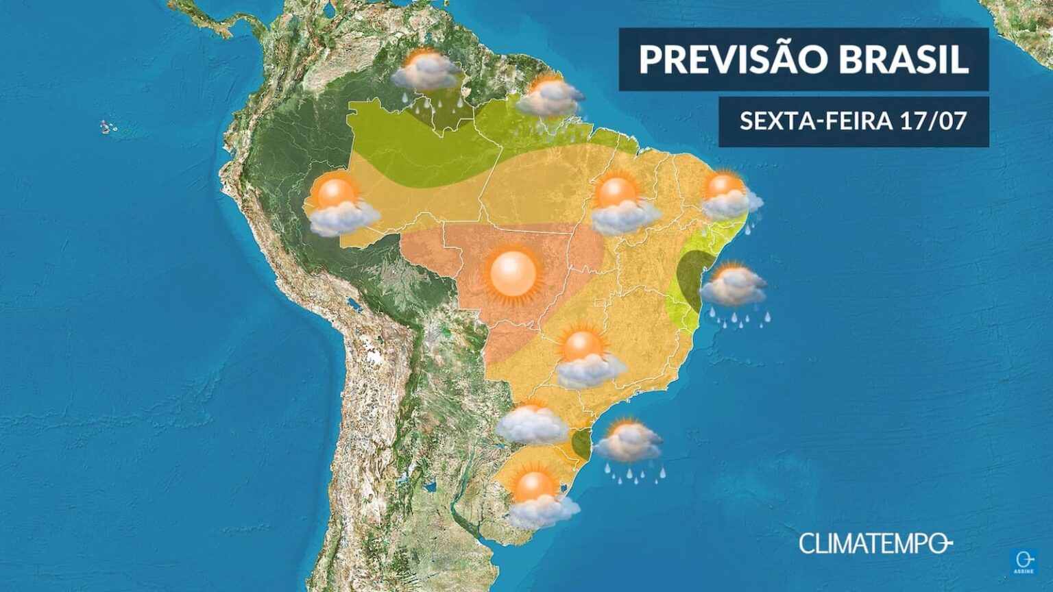 CLIMATEMPO 17 de julho, veja a previsão do tempo no Brasil