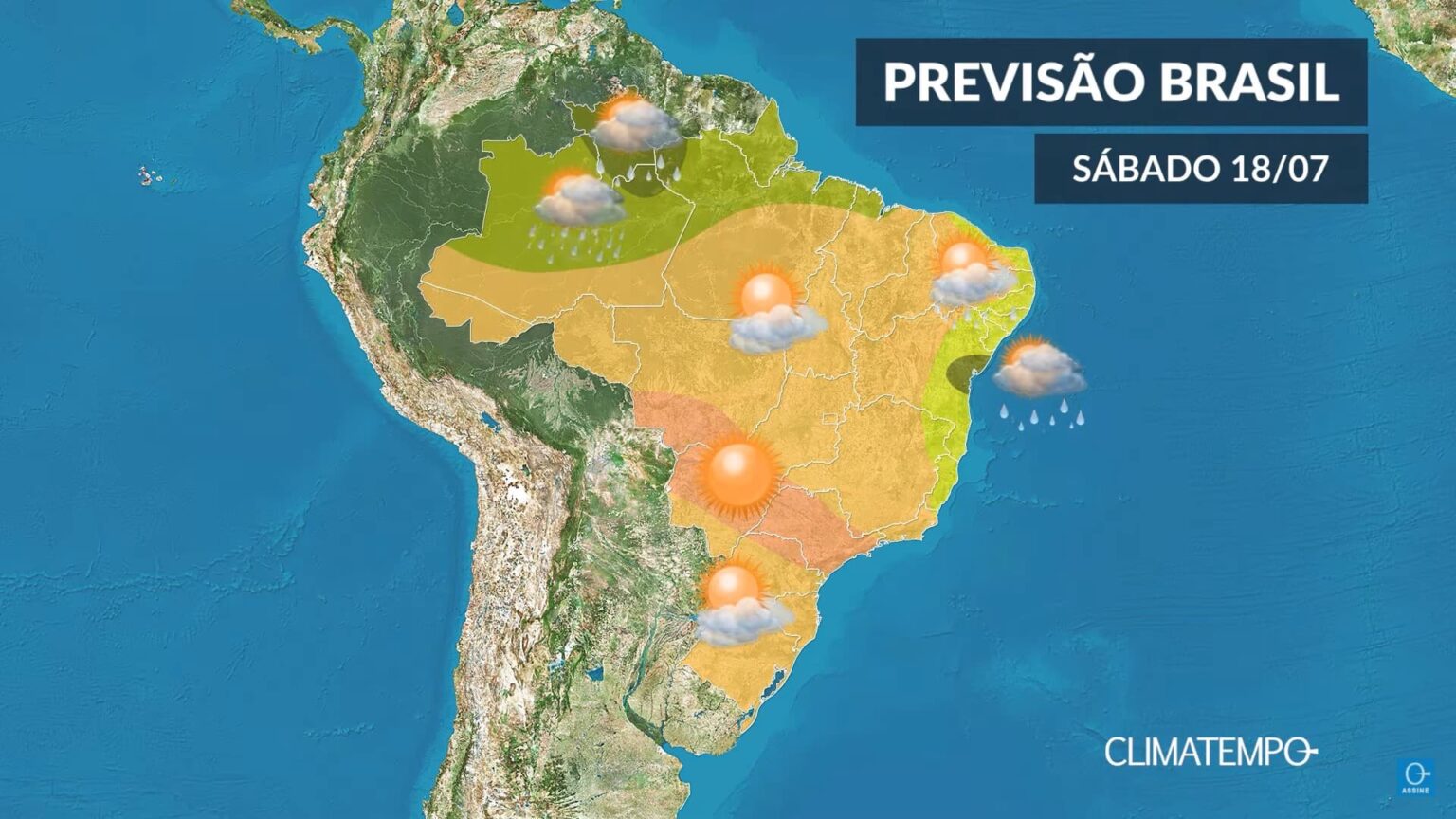 CLIMATEMPO 18 de julho, veja a previsão do tempo no Brasil