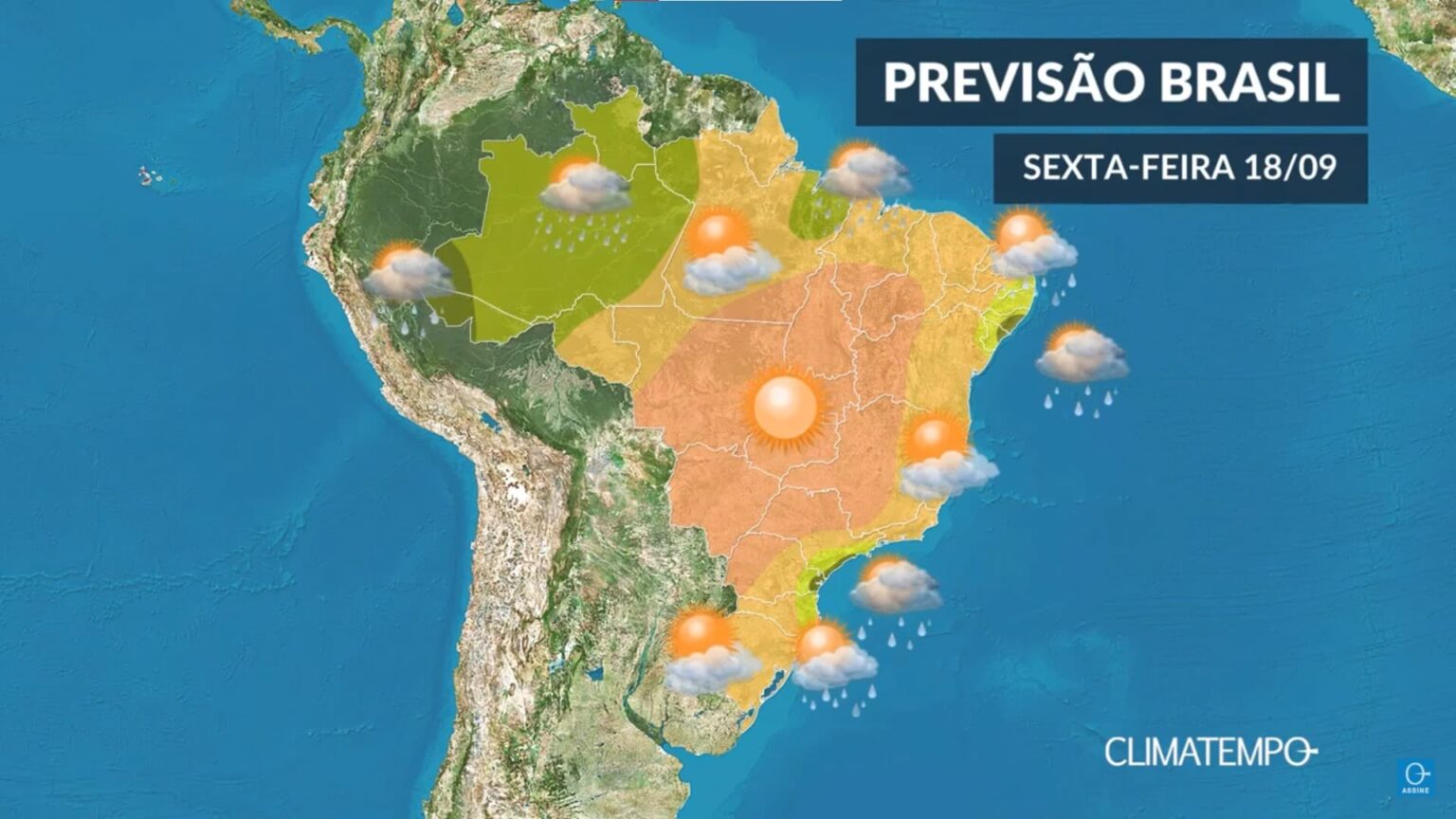 CLIMATEMPO 18 de setembro, veja a previsão do tempo no Brasil