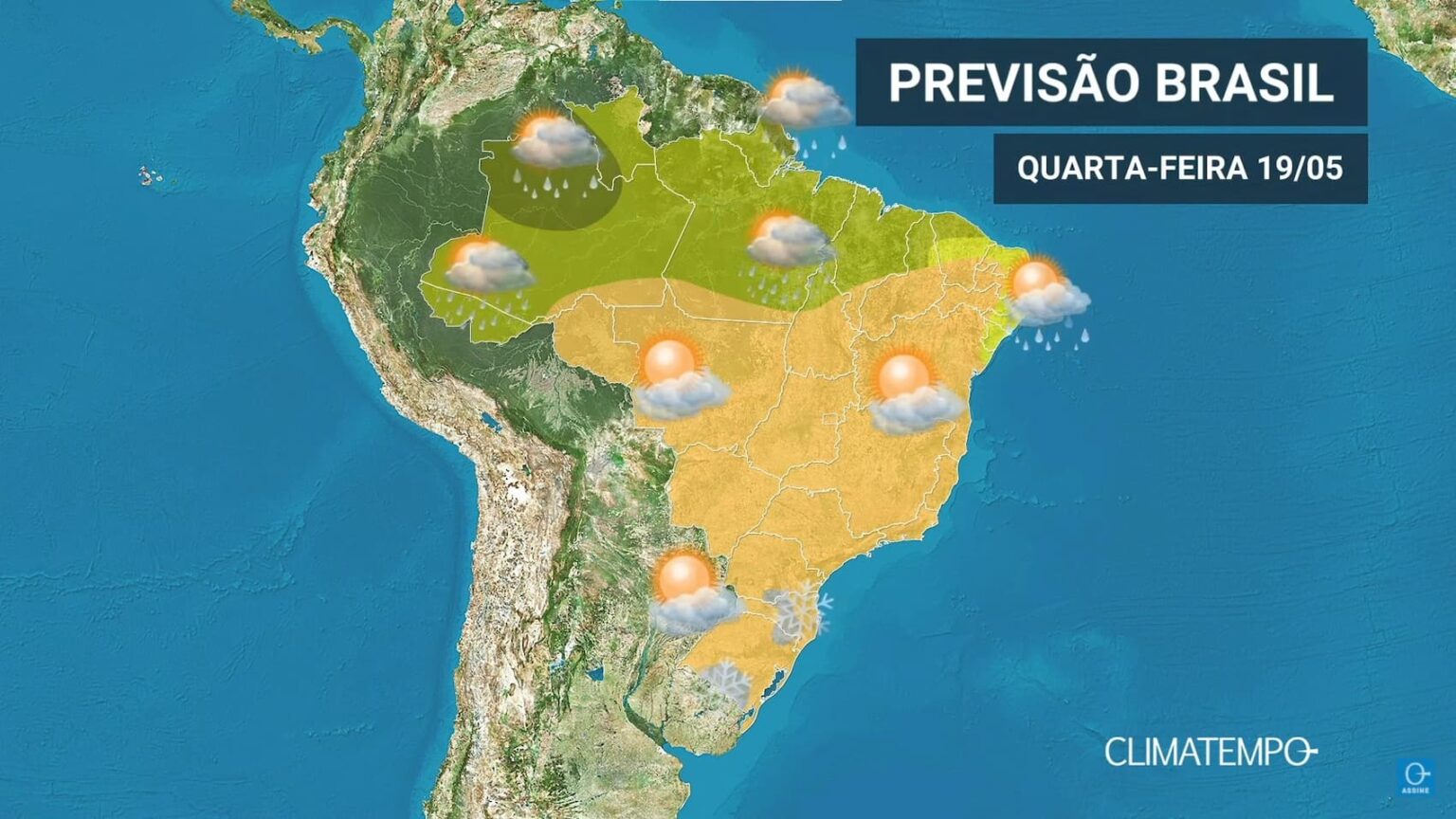 CLIMATEMPO 19 de maio 2021, veja a previsão do tempo em todas as regiões do BR