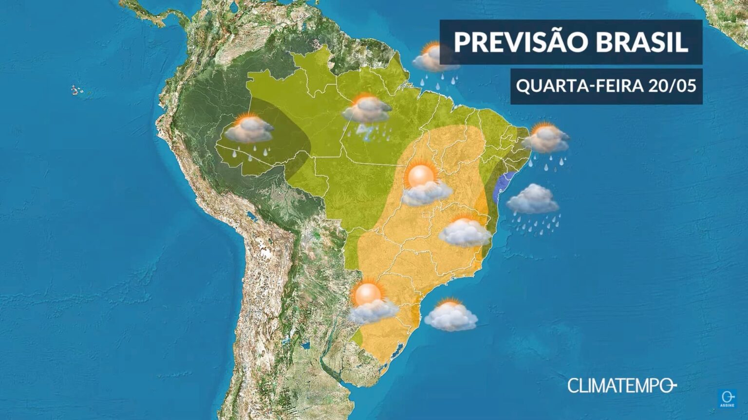 CLIMATEMPO 20 de maio, veja a previsão do tempo em todo o Brasil