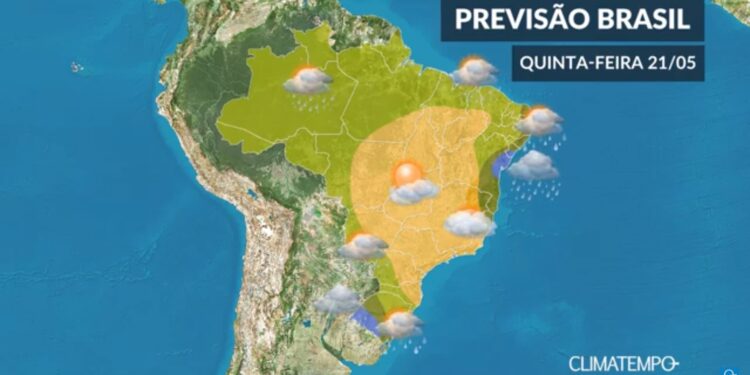 CLIMATEMPO 21 de maio, veja a previsão do tempo em todo o Brasil