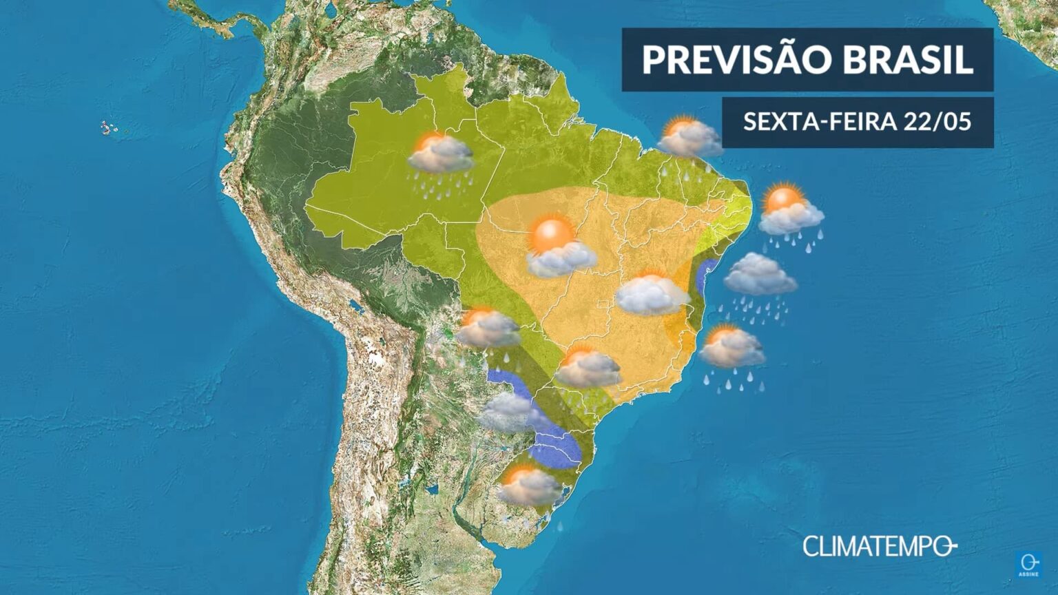 CLIMATEMPO 22 de maio, veja a previsão do tempo em todo o Brasil