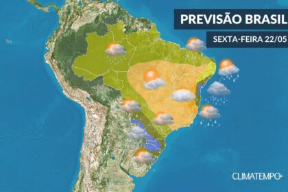 CLIMATEMPO 22 de maio, veja a previsão do tempo em todo o Brasil