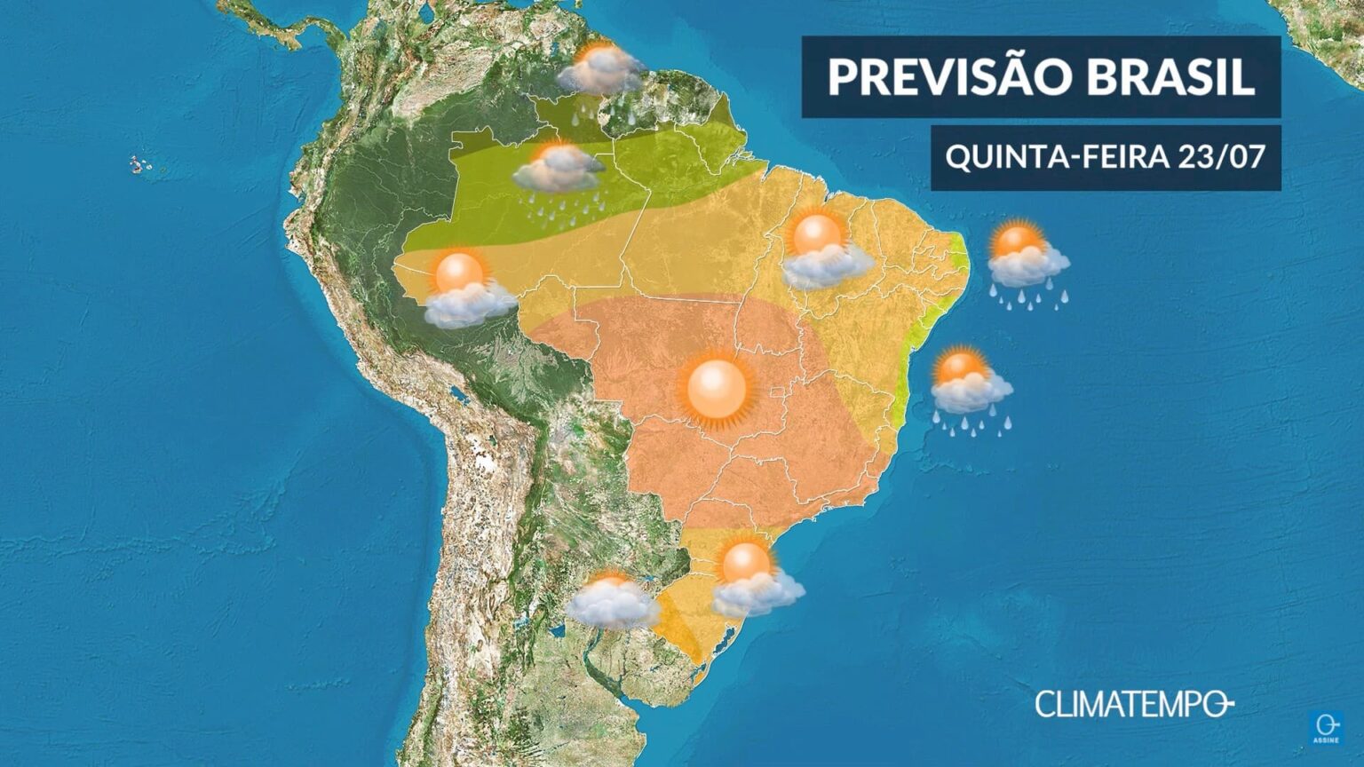 CLIMATEMPO 23 de julho, veja a previsão do tempo no Brasil