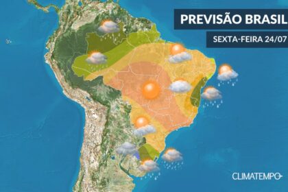 CLIMATEMPO 24 de julho, veja a previsão do tempo no Brasil