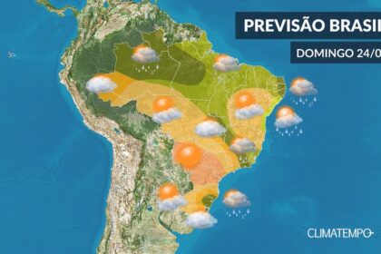 CLIMATEMPO 24 de maio, veja a previsão do tempo em todo o Brasil