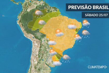 CLIMATEMPO 25 de julho, veja a previsão do tempo no Brasil