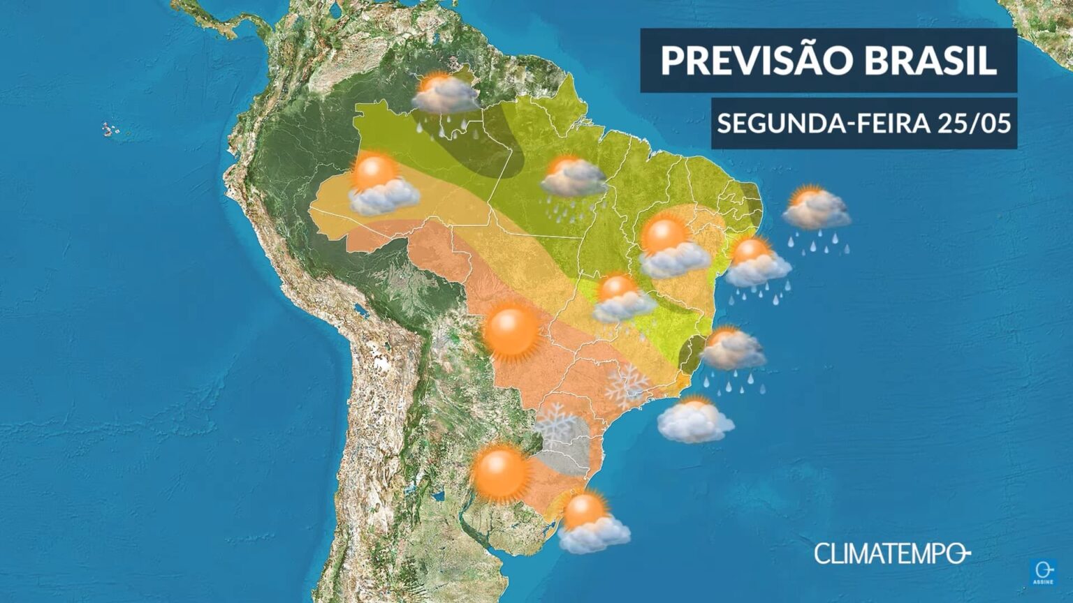 CLIMATEMPO 25 de maio, veja a previsão do tempo em todo o Brasil