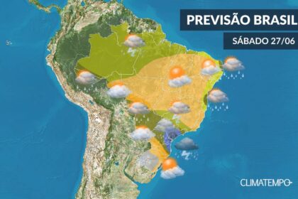 CLIMATEMPO 27 de junho, veja a previsão do tempo hoje