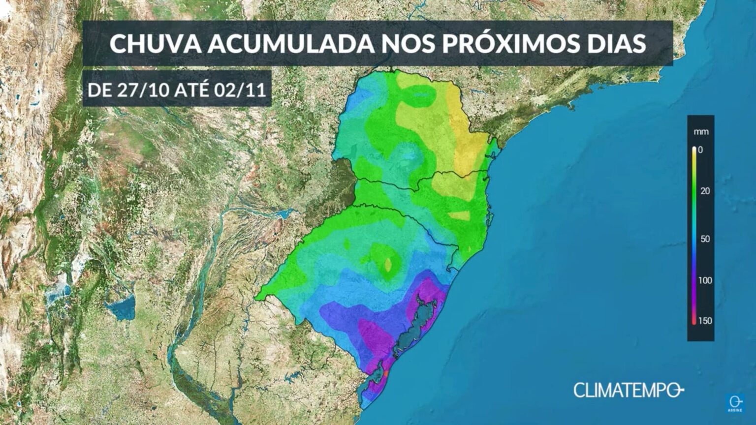 CLIMATEMPO 27 de outubro a 02 de novembro, veja a previsão do tempo