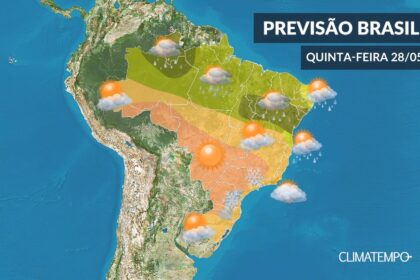 CLIMATEMPO 28 de maio, veja a previsão do tempo no Brasil