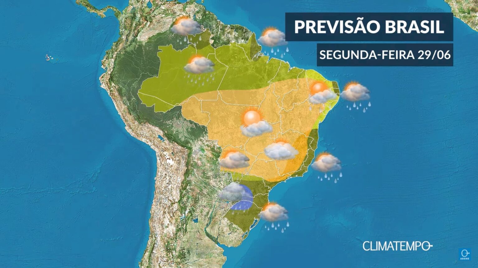 CLIMATEMPO 29 de junho, veja a previsão do tempo nesta segunda-feira