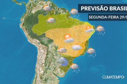 CLIMATEMPO 29 de junho, veja a previsão do tempo nesta segunda-feira