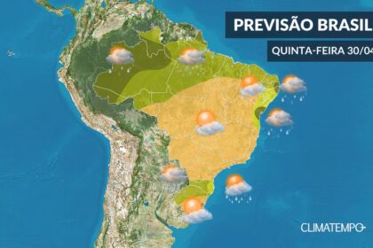 CLIMATEMPO 30 de abril, veja a previsão do tempo no Brasil