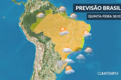 CLIMATEMPO 30 de julho, veja a previsão do tempo no Brasil