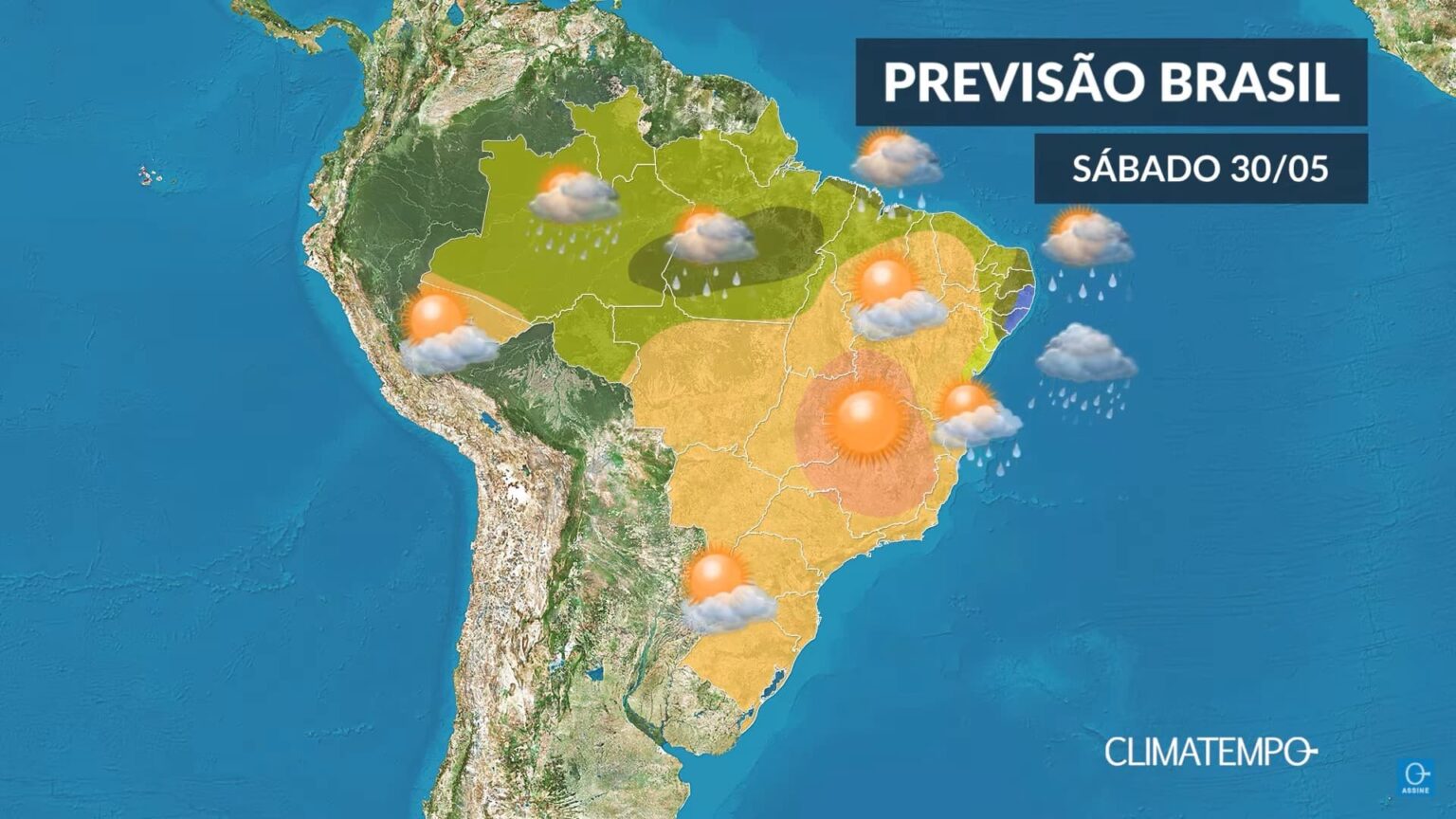 CLIMATEMPO 30 de maio, veja a previsão do tempo em todo o Brasil