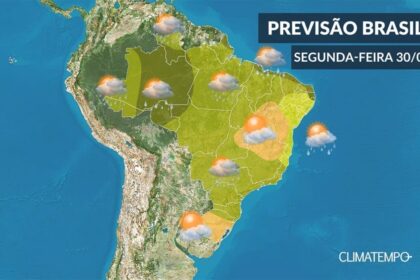 CLIMATEMPO 30 de março, veja a previsão do tempo no Brasil