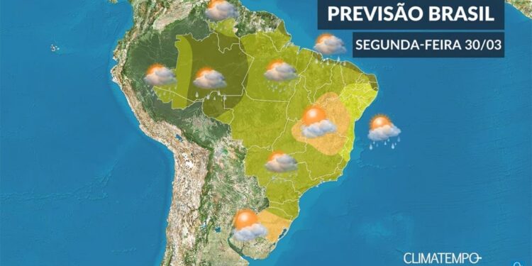CLIMATEMPO 30 de março, veja a previsão do tempo no Brasil