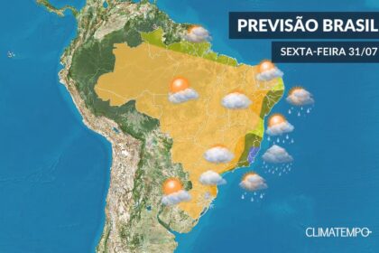 CLIMATEMPO 31 de julho, veja a previsão do tempo no Brasil