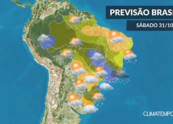 Previsão do tempo dia 31 de outubro de 2020 em todo o Brasil