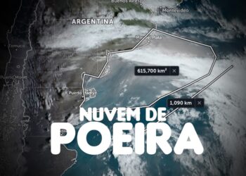 Nuvem de poeira gigante chega na Argentina e coloca o Brasil em alerta