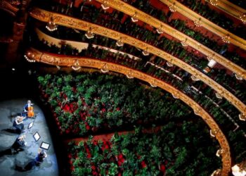 Ópera de Barcelona reabre portas com apresentar concerto para 2300 plantas