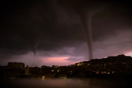 Tornado duplo apocalíptico atinge a Itália, veja as cenas impressionantes