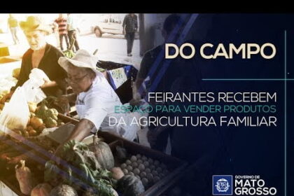 Feirantes recebem espaço para vender produtos da agricultura familiar