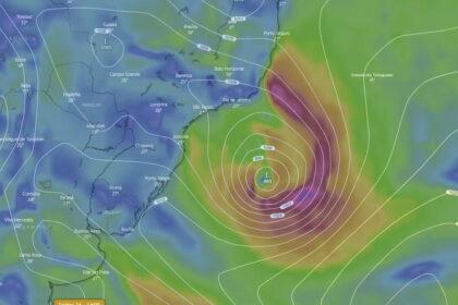 CLIMATEMPO alerta para formação de ciclone na costa Sudeste entre 23 e 25 de janeiro