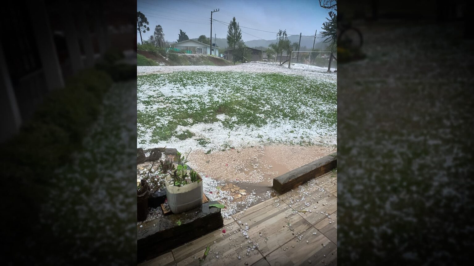 Vídeo: Forte temporal de granizo atinge Santa Catarina