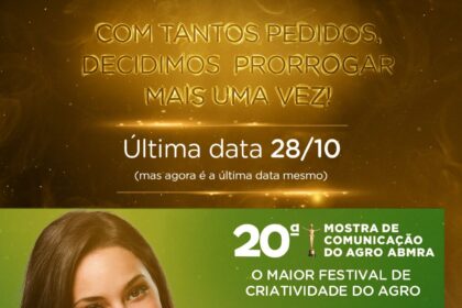 Campanhas publicitárias serão premiadas na 20ª Mostra de Comunicação do Agro