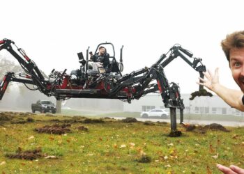 Youtubers constroem maior robô hexápode articulado do mundo