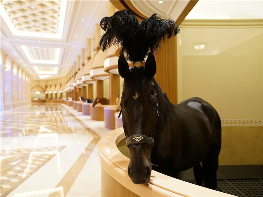 único palácio de luxo para cavalos do mundo