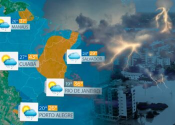 CLIMATEMPO alerta para temporais no Sul e temperaturas elevadas no Brasil