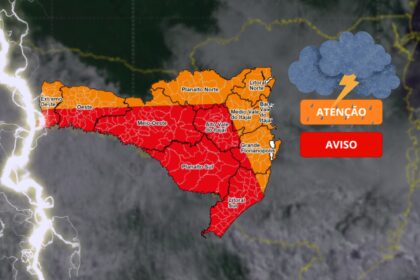 Santa Catarina continua em alerta para temporais nesse final de semana