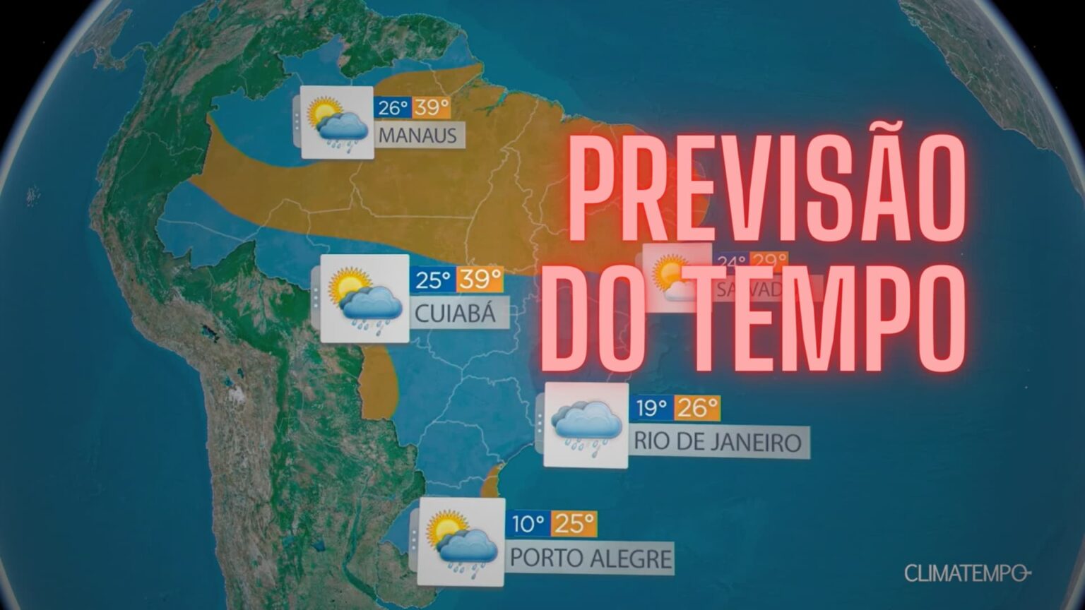 CLIMATEMPO: Alerta de temporais no Sul e chuvas volumosas no Sudeste