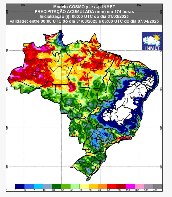previsão do tempo